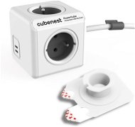 Cubenest Powercube Extended USB PD 35W, 2xUBS-C, 4x zásuvka, 1,5m, bílá/šedá - Extension Cable