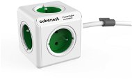Cubenest Powercube Extended, 5x Steckdosen, 1,5 m, weiß/grün - Verlängerungskabel