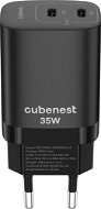 CubeNest S2D1 GaN Adaptér 35 W čierna - Nabíjačka do siete
