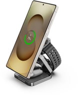 CubeNest Qi2 SQ312 Pro Grey 3in1 with MagSafe mounting support - Samsung Watch - Wireless Charger