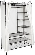Tectake Textile wardrobe with hinge 112 × 207 × 57 cm, black - Wardrobe