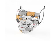SPÍCÍ KOČIČKY - Nanorouška (dlouhodobé použití) LARGE- za krk - Surgical Mask
