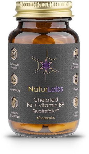 NaturLabs Iron chelate + B9, 60 capsules - Iron - Main image