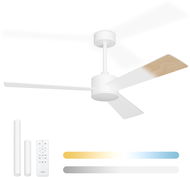 NOATON 13132WWL Lepus stropní ventilátor se světlem, bílá a světle hnědá - Ventilátor
