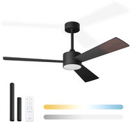 NOATON 13132WWL Lepus stropní ventilátor se světlem, černá a tmavě hnědá - Ventilátor