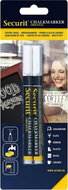 SECURIT Original, set of 2 thin chalk markers, white - Markers