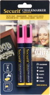 SECURIT Original, set of 2 medium chalk markers, pink - Markers
