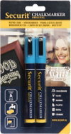 SECURIT Original, set of 2 medium chalk markers, blue - Markers