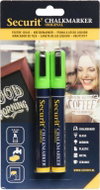 SECURIT Original, set of 2 medium chalk markers, green - Markers