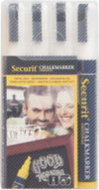 SECURIT Original, set of 4 medium chalk markers, white - Markers