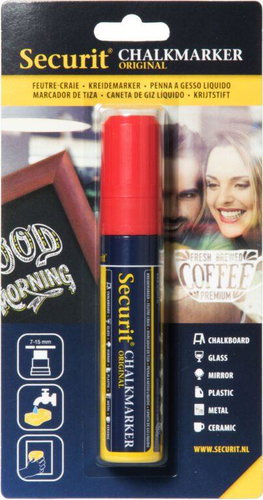 SECURIT Original, thick chalk marker, red - Marker - Main image