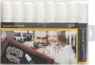 SECURIT Original, sada 8 silných křídových popisovačů, bílá barva - Popisovače