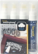 SECURIT Waterproof, set of 4 strong waterproof markers, white - Markers