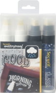 SECURIT Waterproof, set of 4 strong waterproof markers, colour 2 x white, 2 x black - Markers