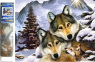 Norimpex Wolf family 30 × 40 cm - Diamond Painting