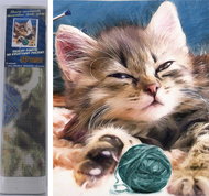 Norimpex Cat with club 30 × 40 cm - Diamond Painting