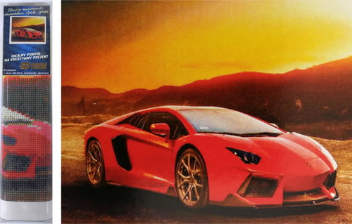 Norimpex Red sports car 30 × 40 cm - Diamond Painting - Main image