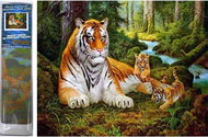 Norimpex Tigress with cubs 30 × 40 cm - Diamond Painting