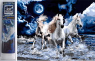 Norimpex White Stallions 30 × 40 cm - Diamond Painting