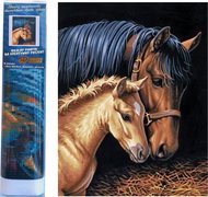 Norimpex Mare with foal 30 × 40 cm - Diamond Painting