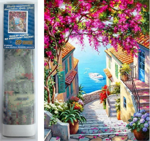 Norimpex Stairs over the sea 30 × 40 cm - Diamond Painting - Main image