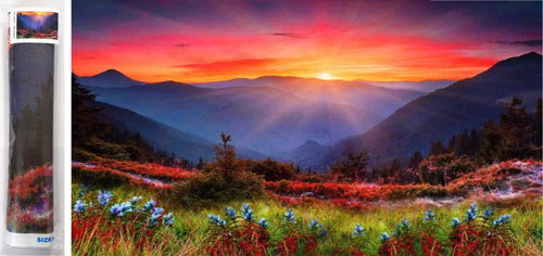 Norimpex Sunset in the mountains 80 × 40 cm - Diamond Painting - Main image