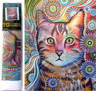 Norimpex 7D Astonished cat 30 × 40 cm - Diamond Painting