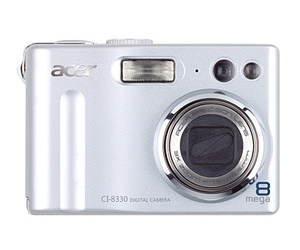 Acer CI-8330, CCD 8 Mpx, 3x zoom, 2" LCD, 2x AA, SD, pouzdro - Digital Camera - Main image