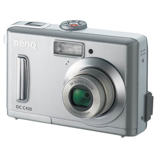 BenQ DC C420, 4 mil. bodů CCD, 3x/ 4x zoom, 1.8" LCD, 12MB + SD karty, USB, 2xAA - Digital Camera - Main image