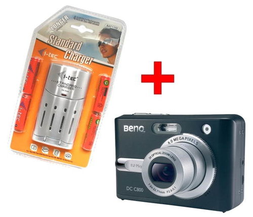 BenQ DC C800, CCD 8 Mpx, 3x zoom, 2.4" LCD, 2x AA, SD - Digital Camera - Main image