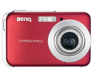 Promo BenQ DC X720 červený (red), CCD 7 Mpx, Pentax optika, 3x zoom, 2.5" LCD, Li-Ion, SD - Digital Camera