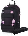 OXYBAG Studentský batoh + etue OXY SPORT Flowers