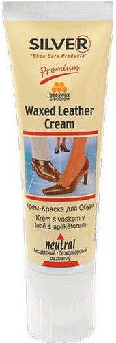 SILVER cream in a tube with a wax applicator - a colorless 75 ml - Shoe Cream - Main image