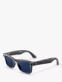 Meta RAY-BAN Meta Wayfarer (Large) Smart Glasses (Gen 2) - Shiny Transparent Grey, Clear to Sapphire