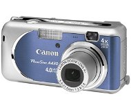 Canon PowerShot A430 modrý (blue), CCD 4 Mpx, 3x zoom, 1,8" LCD, 2x AA, SD - Digital Camera