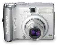 Canon PowerShot A520 stříbrný (silver), CCD 4 Mpx, 4x zoom, 1,8" LCD, 2x AA, SD/ MMC - Digital Camera