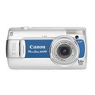 Canon PowerShot A470 modrý (blue), CCD 7 Mpx, 3,4x zoom, 2.5" LCD, 2x AA, SD/MMC - Digital Camera