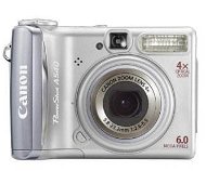 Canon PowerShot A540 stříbrný (silver), CCD 6 Mpx, 4x zoom, 2.5" LCD, 2x AA, SD/ MMC - Digital Camera
