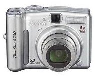 Canon PowerShot A700 stříbrný (silver), CCD 6 Mpx, 6x zoom, 2.5" LCD, 2x AA, SD/ MMC  - Digital Camera