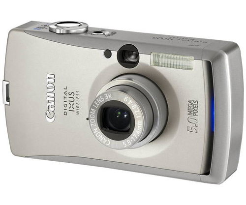 Canon Digital IXUS Wireless, CCD 5 Mpx, 3x zoom, 2" LCD, Li-Ion, SD/ MMC, podpora 802.11b - Digital Camera - Main image