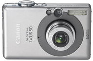 Canon Digital IXUS 50, CCD 5 Mpx, 3x zoom, 2" LCD, Li-Ion, SD/ MMC - Digital Camera