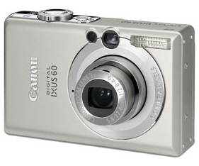 Canon Digital IXUS 60, CCD 6 Mpx, 3x zoom, 2.5" LCD, Li-Ion, SD/ MMC  - Digital Camera - Main image