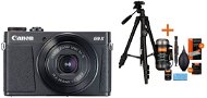 Canon PowerShot G9 X Mark II, Black + Rollei Photo Starter Kit 2 - Digital Camera