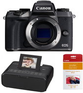 Canon EOS M5 body black + Canon SELPHY CP1200 black + papers RP-54 - Digital Camera