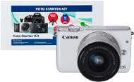 Canon EOS M10 White + EF-M 15–45 mm f/3,5 – 6,3 IS STM + Alza Foto Starter Kit - Digitálny fotoaparát
