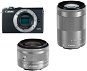 Canon EOS M100 szürke + M15-45mm ezüst + M55-200mm ezüst - Digitális fényképezőgép
