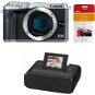 Canon EOS M6 Body Silver + Canon SELPHY CP1200 Black + Free RP-54 Paper Pack - Digital Camera