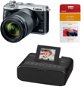 Canon EOS M6 strieborný + EF-M 18–150 mm + Canon SELPHY CP1200 čierna + papiere RP-54 - Digitálny fotoaparát