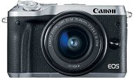 Canon EOS M6 strieborný + EF-M 15–45 mm - Digitálny fotoaparát