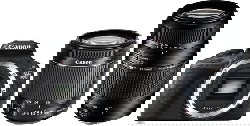 Canon EOS 100D tělo + EF-S 18-55mm IS STM + Tamron 70-300mm Macro 1:2 - Digitální zrcadlovka - Hlavní obrázek